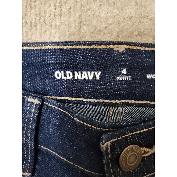 Old Navy Wow Straight Ankle Jeans Womens 4 Petite Dark Wash Stretch NEW - Picture 8 of 11